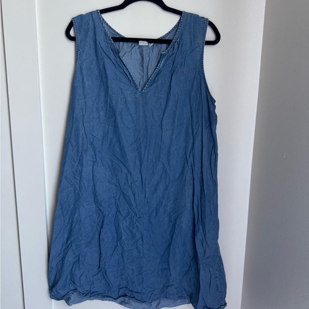 GAP Light Blue Sleeveless V-Neck Tunic